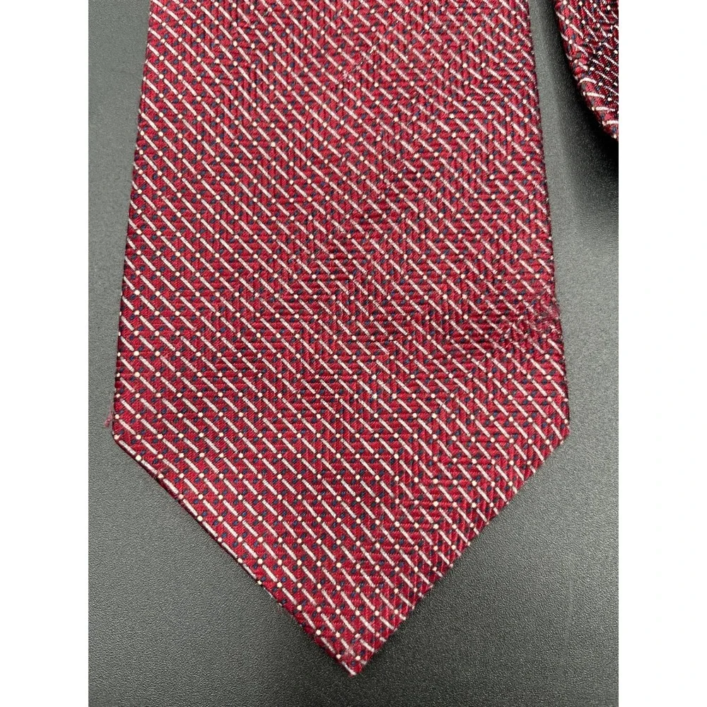 Set of 3 Mens Neck Ties Blue Burgundy Tommy Hilfiger English Laundry Umo Lorenzo